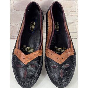 Valley Lane Tri-Color Patchwork Comfort Leather Flats Slip-On Shoes Women's 10M